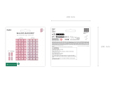 Foil balloon curtain double-sided, light pink, 55 x 110 cm