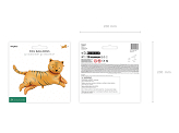 Foil balloon Tiger, 104x81 cm, orange