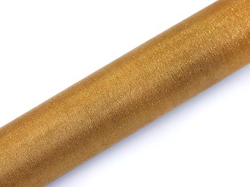 Organza Glittery, gold, 0.36 x 9m (1 pc. / 9 lm)