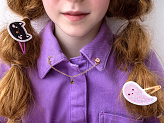 Collar Pin Crystal Ball
