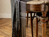 Sequin table runner, black, 0.3 x 5 m