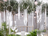 Decoration kit - Dream catchers, white (1 pkt / 3 pc.)