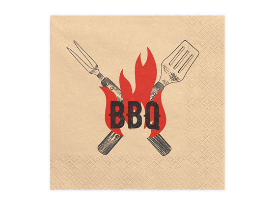 BBQ napkins, 33x33 cm, mix (1 pkt / 20 pc.)