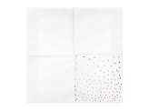 Napkins Dots, white, 33x33cm (1 pkt / 20 pc.)