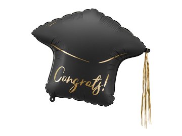 Foil Balloon Cap ''Congrats!'', 60x55 cm, mix