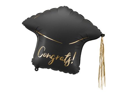 Foil Balloon Cap ''Congrats!'', 60x55 cm, mix