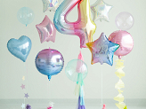 Foil Balloon Number ''4'', 86cm, pastel rainbow
