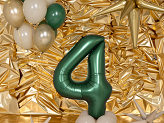 Foil Balloon Number ''4'', 86cm, Bottle Green