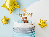 Cake topper Oh baby, gold, 25 cm