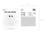 Foil balloon Ghost, 48x68cm