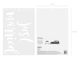 Wedding day car sticker - Just married, 33x45cm