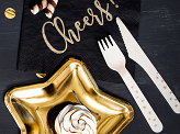 Wooden Cutlery Stars, gold, 16cm (1 pkt / 18 pc.)