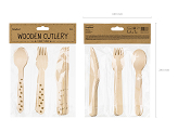 Wooden Cutlery Stars, gold, 16cm (1 pkt / 18 pc.)