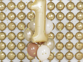 Foil balloon weight, luxury gold (1 pkt / 4 pc.)