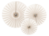 Decorative Rosettes, beige (1 pkt / 3 pc.)