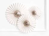 Decorative Rosettes, beige (1 pkt / 3 pc.)