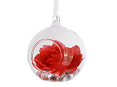 Glass balls with ribbon, 10cm (1 pkt / 4 pc.)