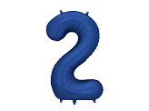Foil Balloon Number '2', 86cm, navy