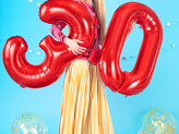 Foil Balloon Number ''4'', 86cm, red
