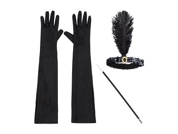 Retro accessories set, black