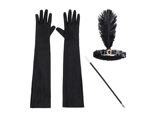 Retro accessories set, black
