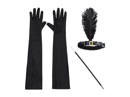 Retro accessories set, black