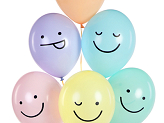 Balloons 30 cm, Faces, mix (1 pkt / 50 pc.)