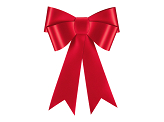 Decorative paper bow DIY, 55x71 cm, red