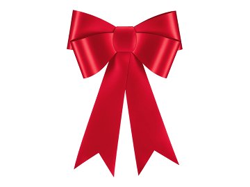 Decorative paper bow DIY, 55x71 cm, red