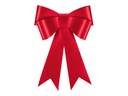 Decorative paper bow DIY, 55x71 cm, red