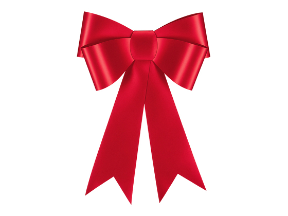 Decorative paper bow DIY, 55x71 cm, red