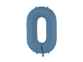 Foil Balloon Number ''0'', 86cm, navy blue
