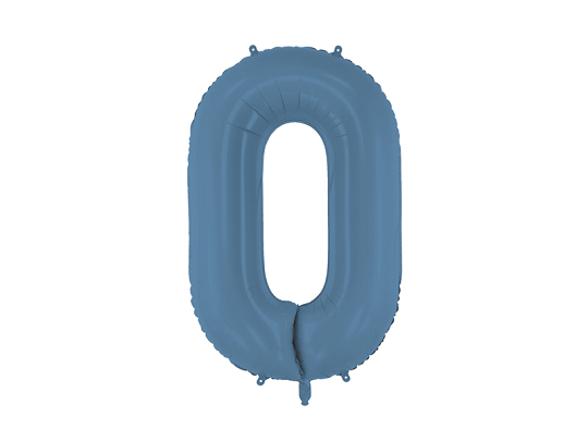 Foil Balloon Number ''0'', 86cm, navy blue