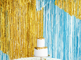 Party curtain, gold, 0.9 x 2.5m