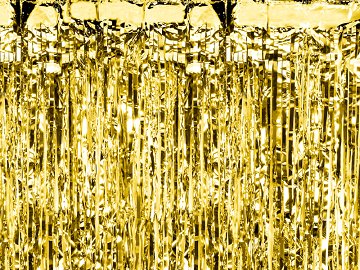 Party curtain, gold, 0.9 x 2.5m