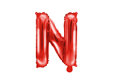 Foil Balloon Letter ''N'', 35cm, red