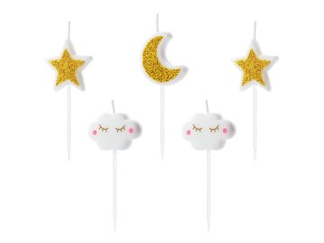 Birthday candles Little Star, mix, 2-3cm (1 pkt / 5 pc.)