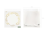 Placemats with gold Ornament, white, Ø 35.5 cm (1 pkt / 6 pc.)