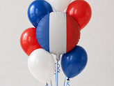 Foil balloon French Flag, 35 cm, mix