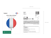 Foil balloon French Flag, 35 cm, mix