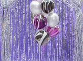 Strong Balloons 27cm, Metallic Silver Snow (1 pkt / 100 pc.)