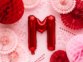 Foil Balloon Letter ''M'', 35cm, red