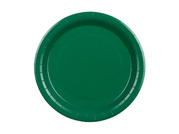 Paper Plates, dark green, 23 cm (1 pkt / 6 pc.)