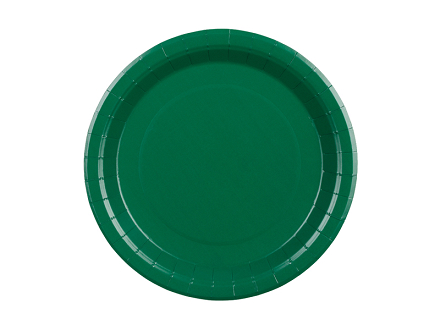 Paper Plates, dark green, 23 cm