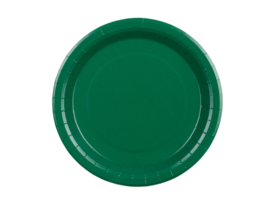 Paper Plates, dark green, 23 cm (1 pkt / 6 pc.)