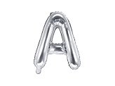 Foil Balloon Letter ''A'', 35cm, silver