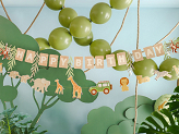 Banner Happy Birthday Safari, 180 cm, mix