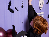 Paper decoration Bats, 19-29 cm, black (1 pkt / 6 pc.)