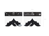 Paper decoration Bats, 19-29 cm, black (1 pkt / 6 pc.)