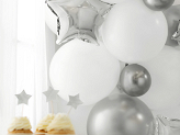 Foil balloons Stars, 12cm, silver (1 pkt / 25 pc.)